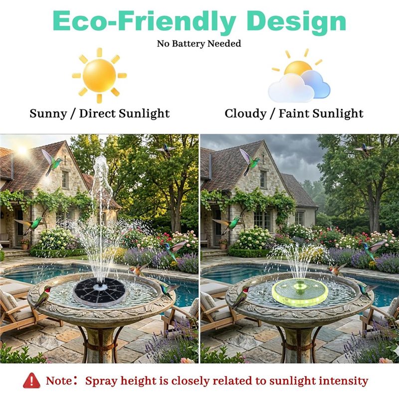 AT43-Плавающий фонтан с солнеч – обзор и цена Floating Solar Fountain Water Pump
