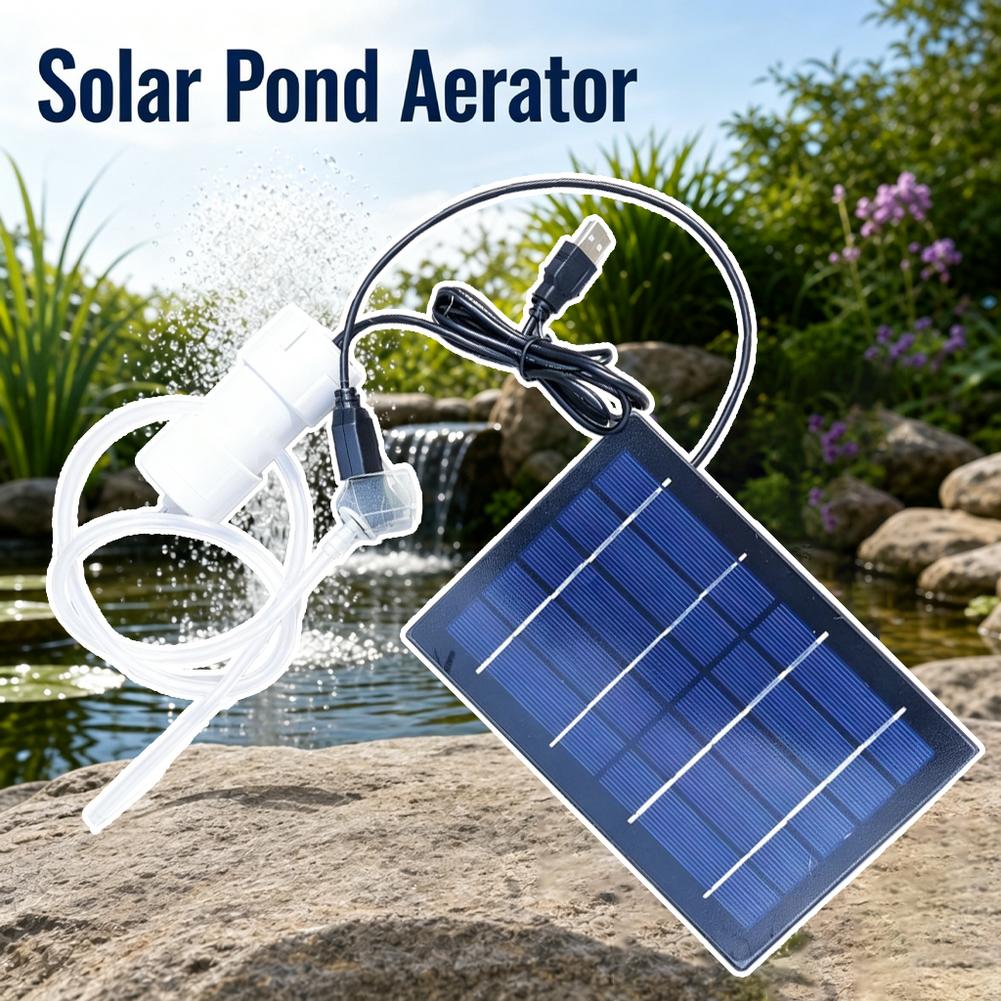 Солнечный воздушный насос для  – обзор и цена Solar Pond Aerator Oxygen Pump