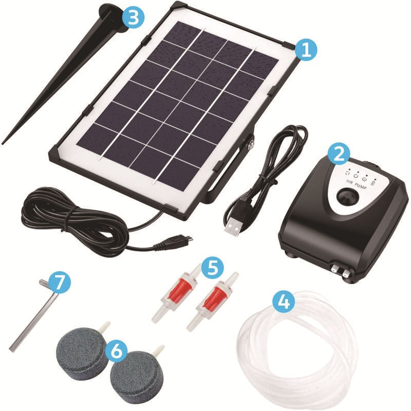 Перезаряжаемый солнечный аэрат – обзор и цена Solar Pond Aerator Oxygen Pump
