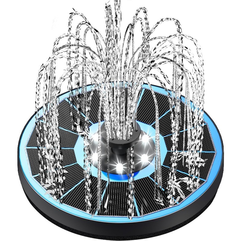 Солнечный фонтан для пруда, во – обзор и цена Floating Solar Fountain Water Pump