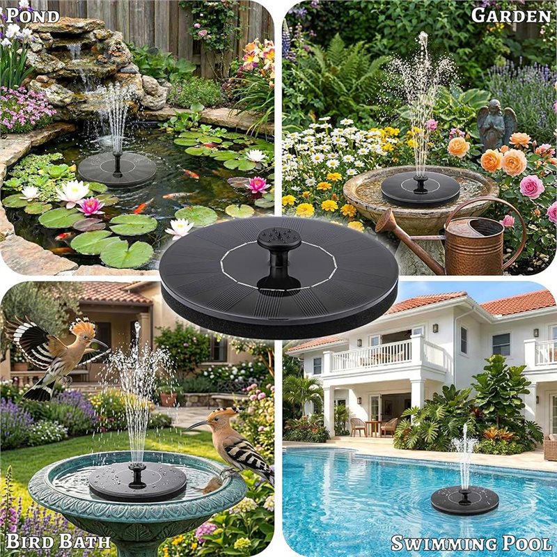 Солнечный фонтан B08B без бата – обзор и цена Floating Solar Fountain Water Pump