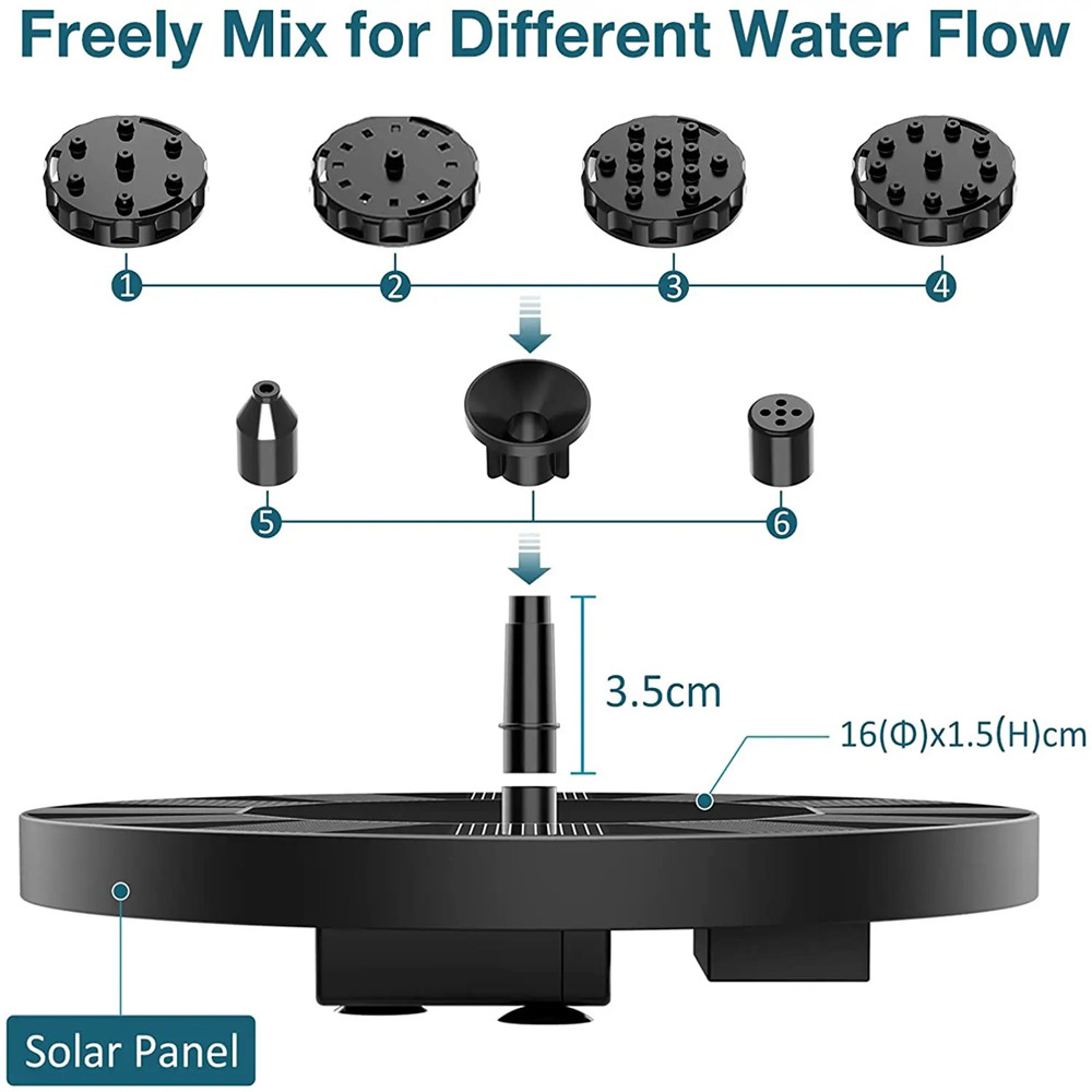 13 см плавающая солнечная пане – обзор и цена Floating Solar Fountain Water Pump
