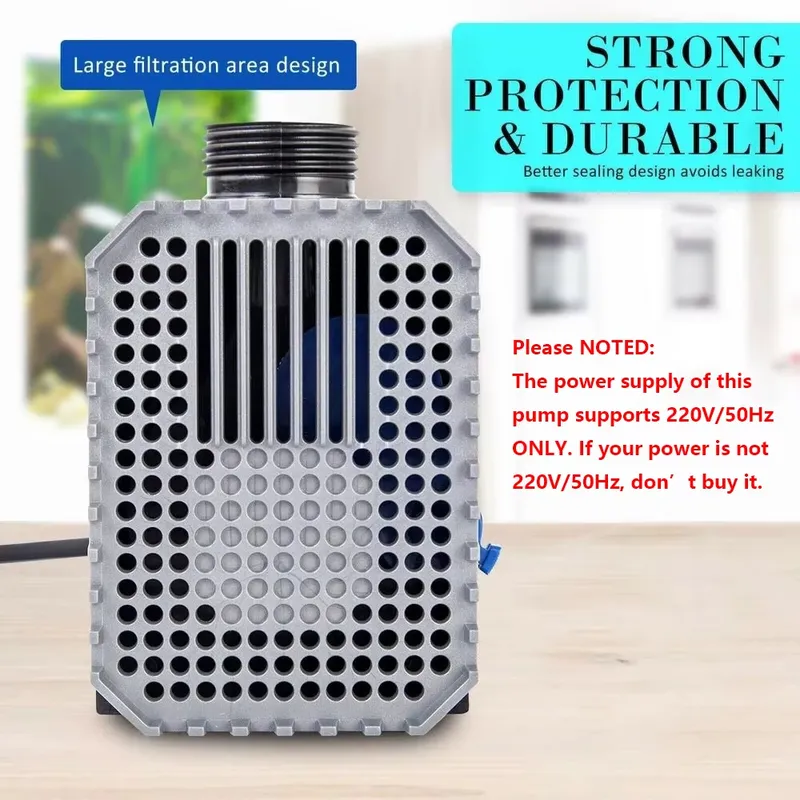 Сверхтихий погружной аквариумн – обзор и цена Submersible Pond Pump 5000L H