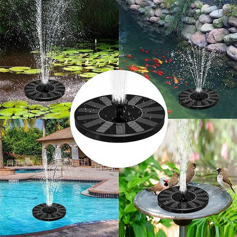 Солнечный водяной насос с LED- – обзор и цена Floating Solar Fountain Water Pump